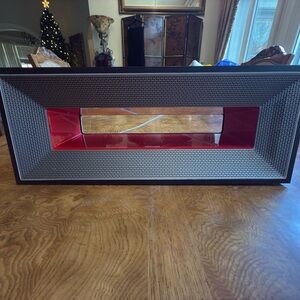 Red and Gray Rectangular Speaker